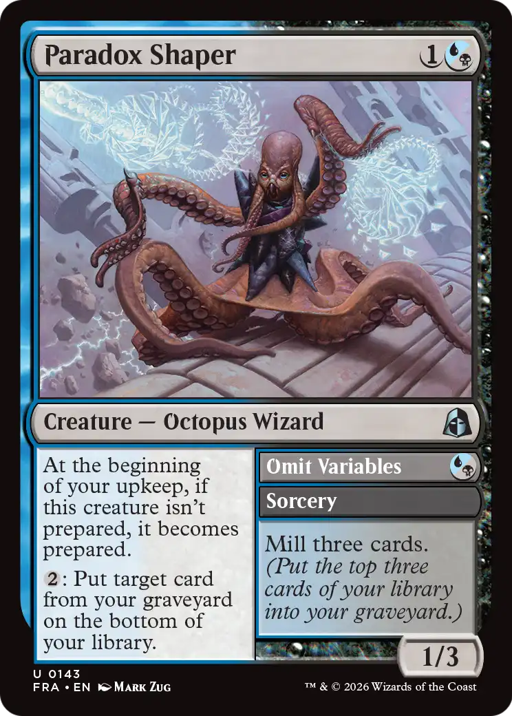 Paradox Shaper // Omit Variables - Uncommon Sorcery card from Reality Fracture