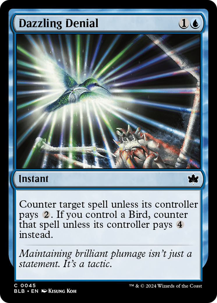 Dazzling Denial - Common Instant card from Bloomburrow
