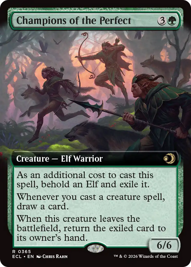 Champions of the Perfect - Rare Creature — Elf Warrior card from Lorwyn Eclipsed