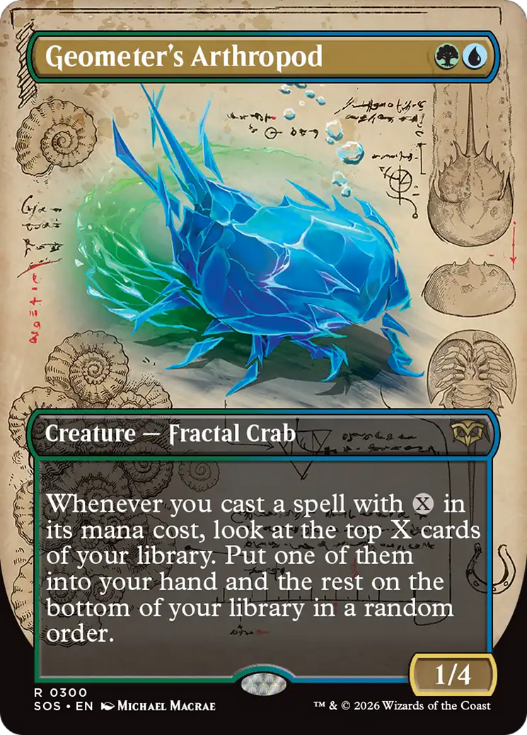 Geometer's Arthropod - Rare Creature — Fractal Crab card from Secrets of Strixhaven