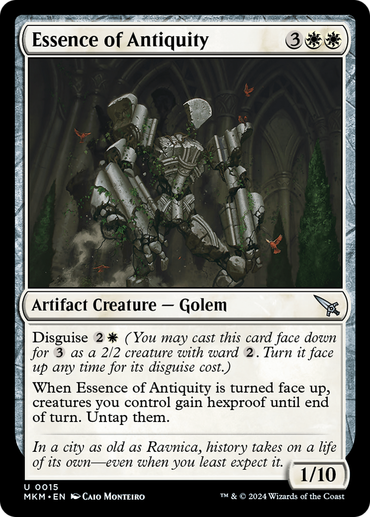 Essence of Antiquity - Uncommon Artifact Creature — Golem card from Murders at Karlov Manor