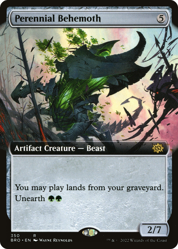 Perennial Behemoth - Rare Artifact Creature — Beast card from The Brothers' War