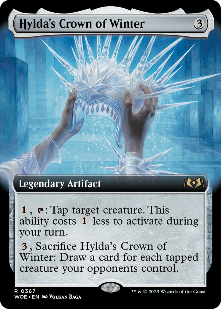 Hylda's Crown of Winter - Rare Legendary Artifact card from Wilds of Eldraine