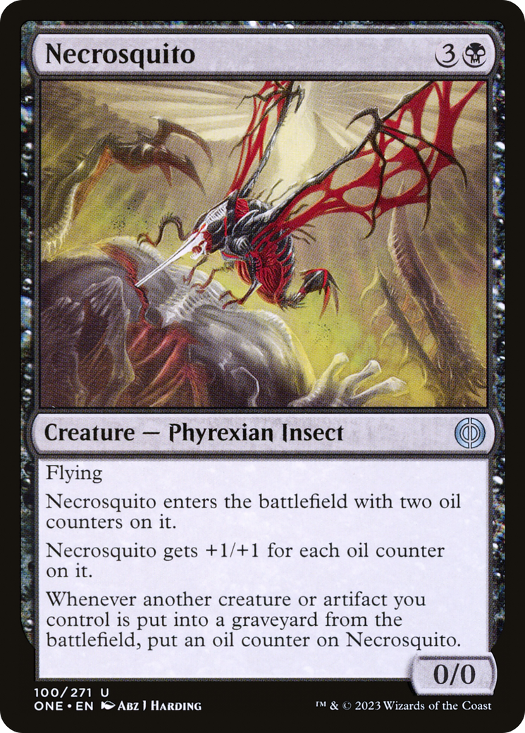 Necrosquito - Uncommon Creature — Phyrexian Insect card from Phyrexia: All Will Be One