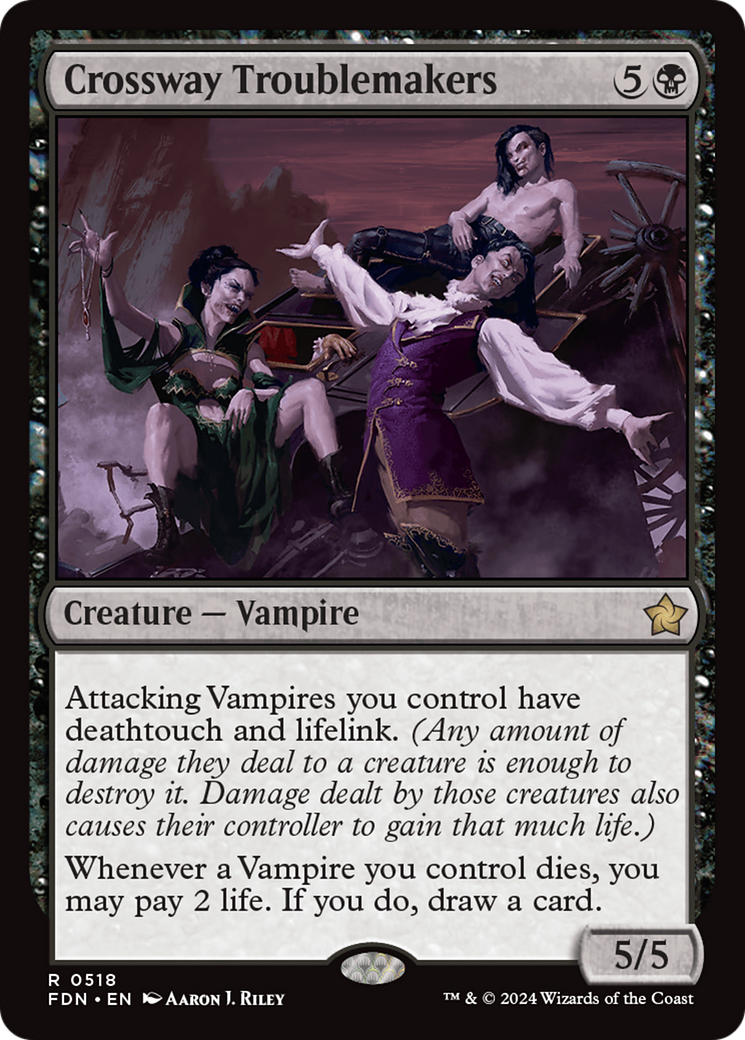 Crossway Troublemakers - Rare Creature — Vampire card from Foundations