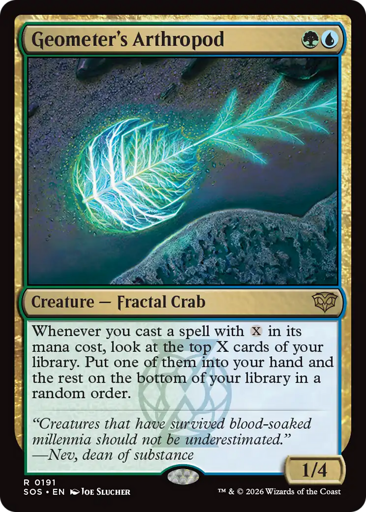 Geometer's Arthropod - Rare Creature — Fractal Crab card from Secrets of Strixhaven