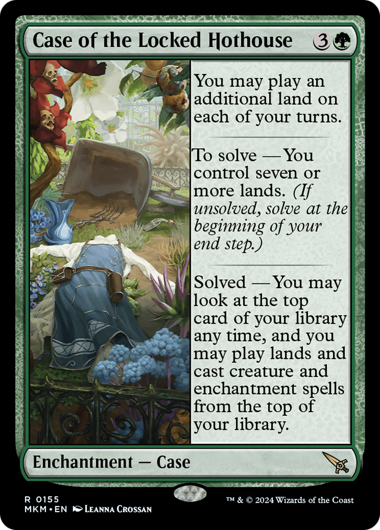 Case of the Locked Hothouse - Rare Enchantment — Case card from Murders at Karlov Manor