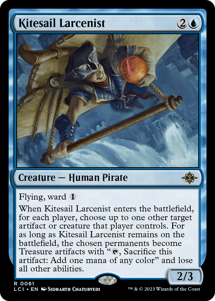 Kitesail Larcenist - Rare Creature — Human Pirate card from The Lost Caverns of Ixalan