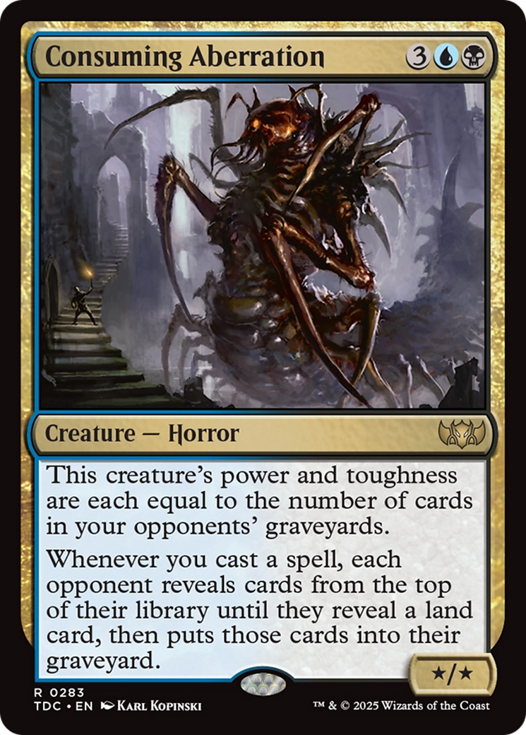 Consuming Aberration - Rare Creature — Horror card from Tarkir: Dragonstorm Commander