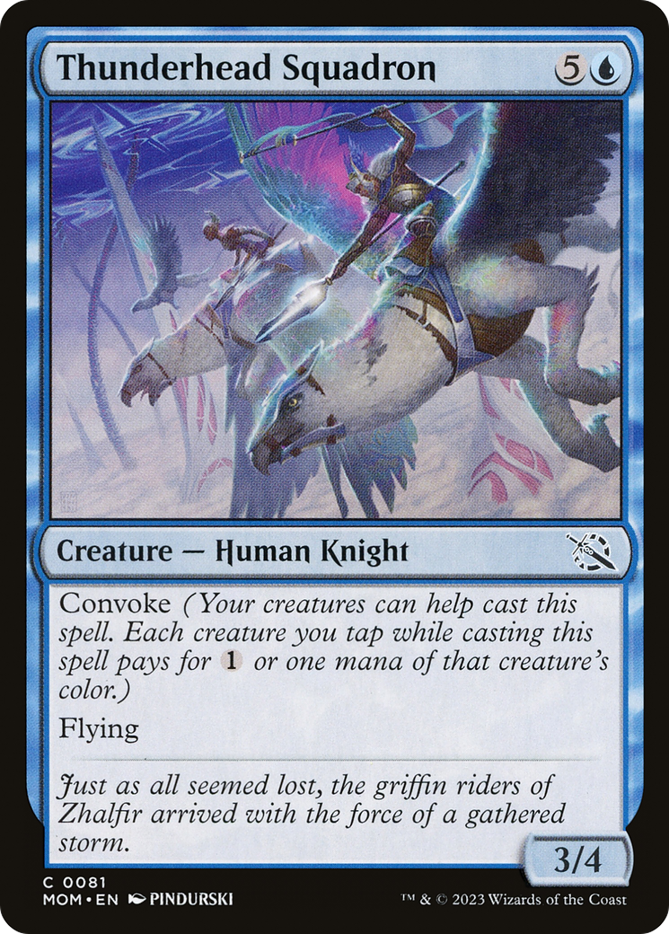 Thunderhead Squadron - Common Creature — Human Knight card from March of the Machine