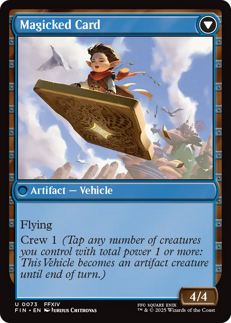 Back face of Sidequest: Card Collection // Magicked Card - Artifact — Vehicle card