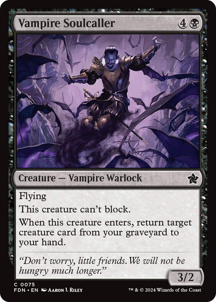 Vampire Soulcaller - Common Creature — Vampire Warlock card from Foundations