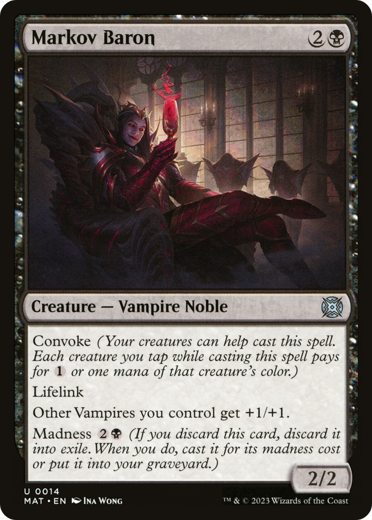 Markov Baron - Uncommon Creature — Vampire Noble card from March of the Machine: The Aftermath