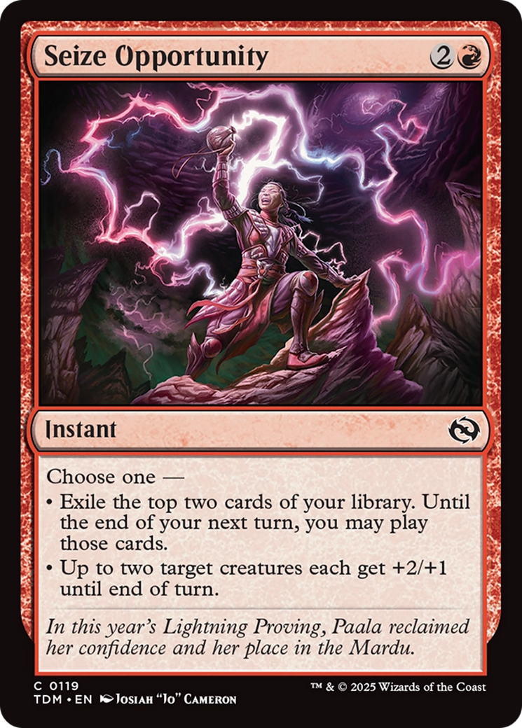 Seize Opportunity - Common Instant card from Tarkir: Dragonstorm