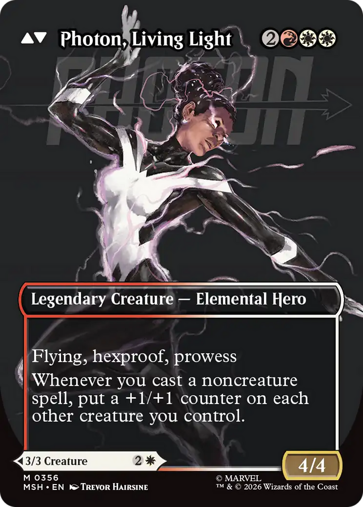 Back face of Monica Rambeau // Photon, Living Light - Legendary Creature — Elemental Hero card