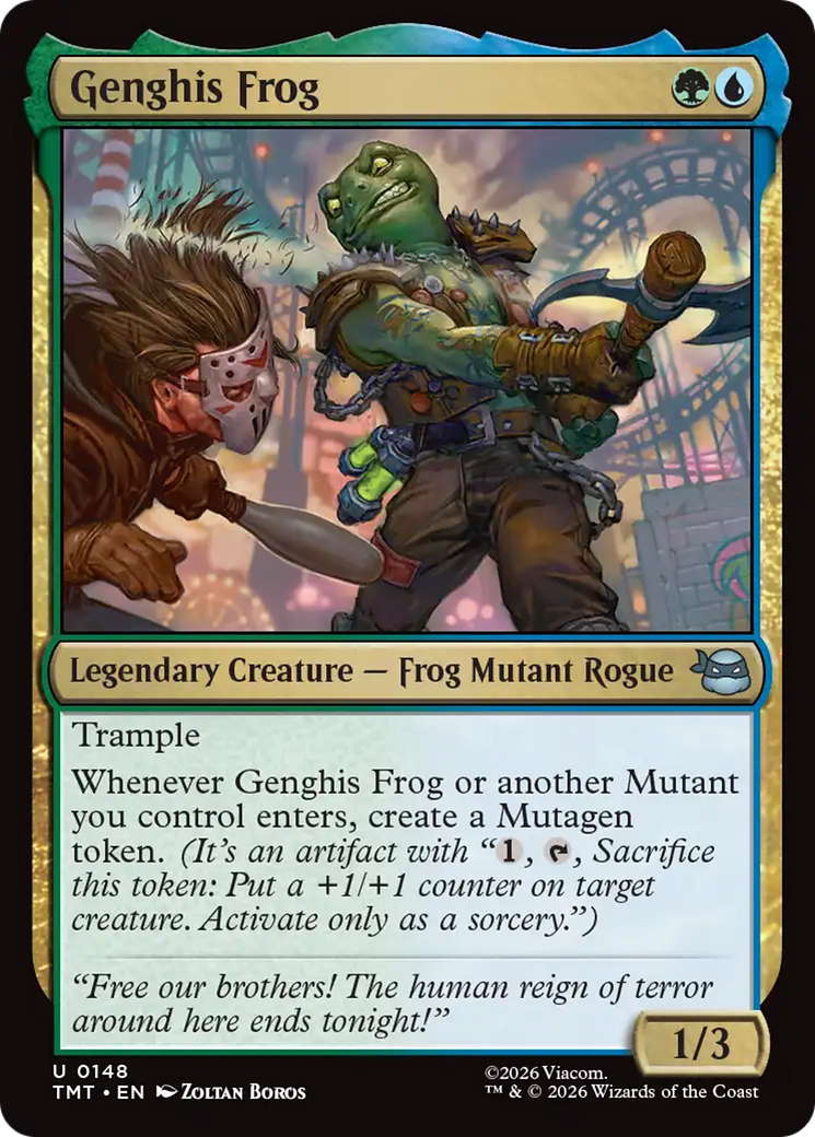 Genghis Frog - Uncommon Legendary Creature — Frog Mutant Rogue card from Teenage Mutant Ninja Turtles
