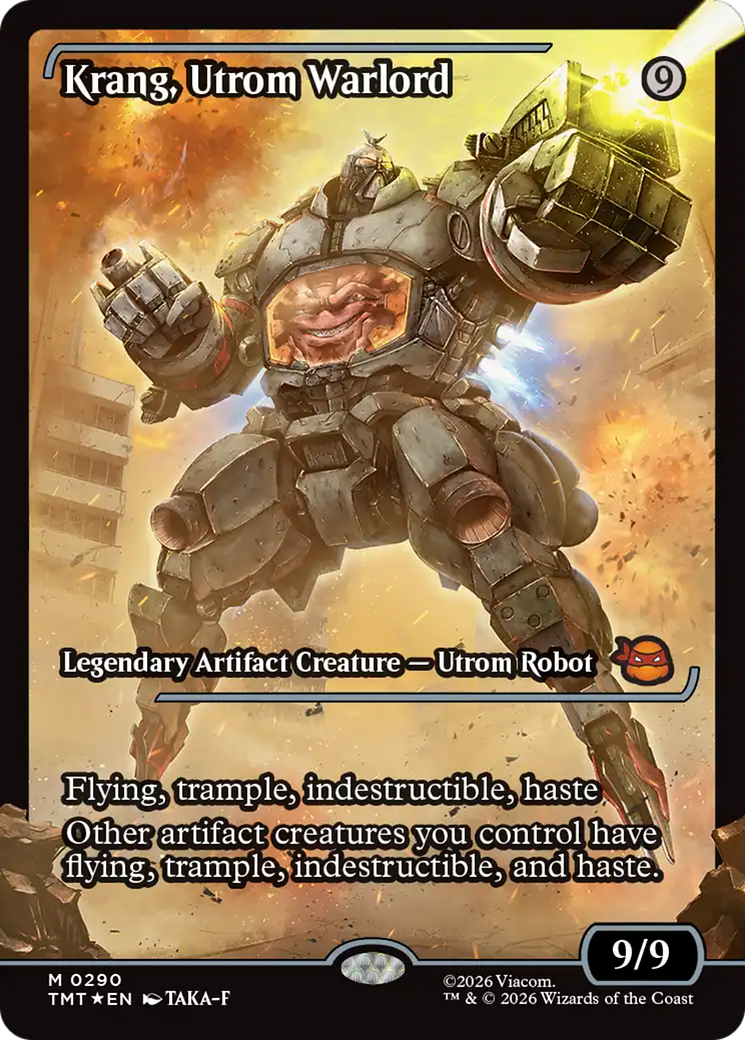 Krang, Utrom Warlord - Mythic Legendary Artifact Creature — Utrom Robot card from Teenage Mutant Ninja Turtles