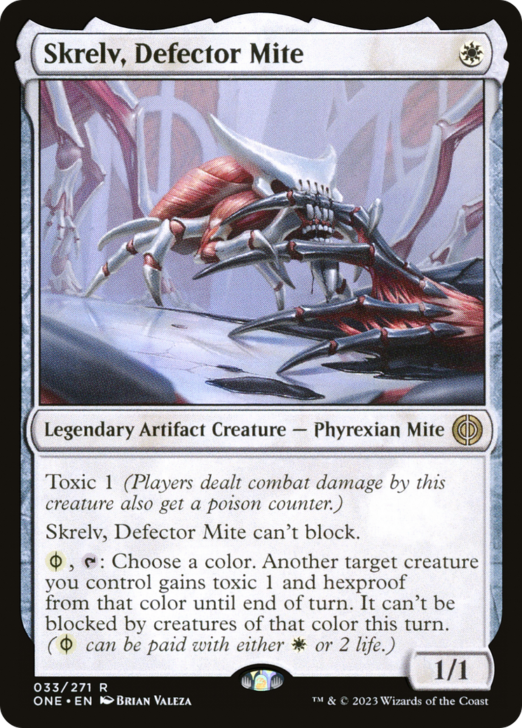 Skrelv, Defector Mite - Rare Legendary Artifact Creature — Phyrexian Mite card from Phyrexia: All Will Be One