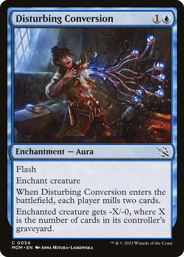 Disturbing Conversion - Common Enchantment — Aura card from March of the Machine