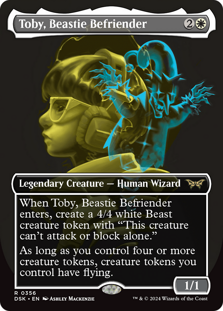 Toby, Beastie Befriender - Rare Legendary Creature — Human Wizard card from Duskmourn: House of Horror