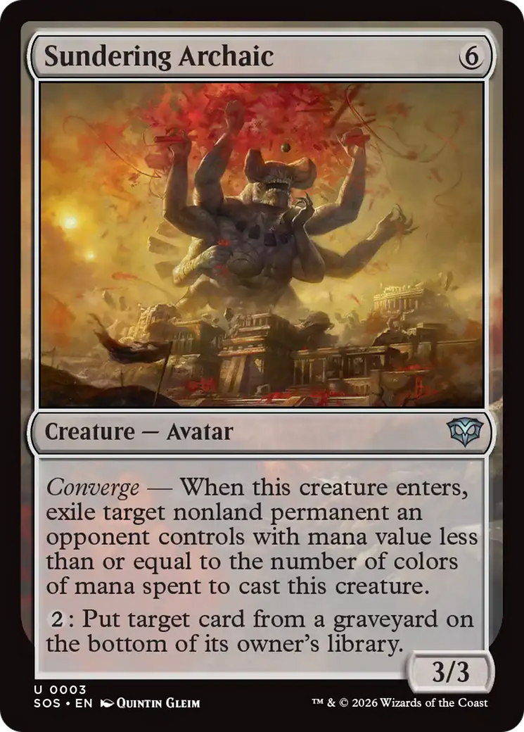 Sundering Archaic - Uncommon Creature — Avatar card from Secrets of Strixhaven