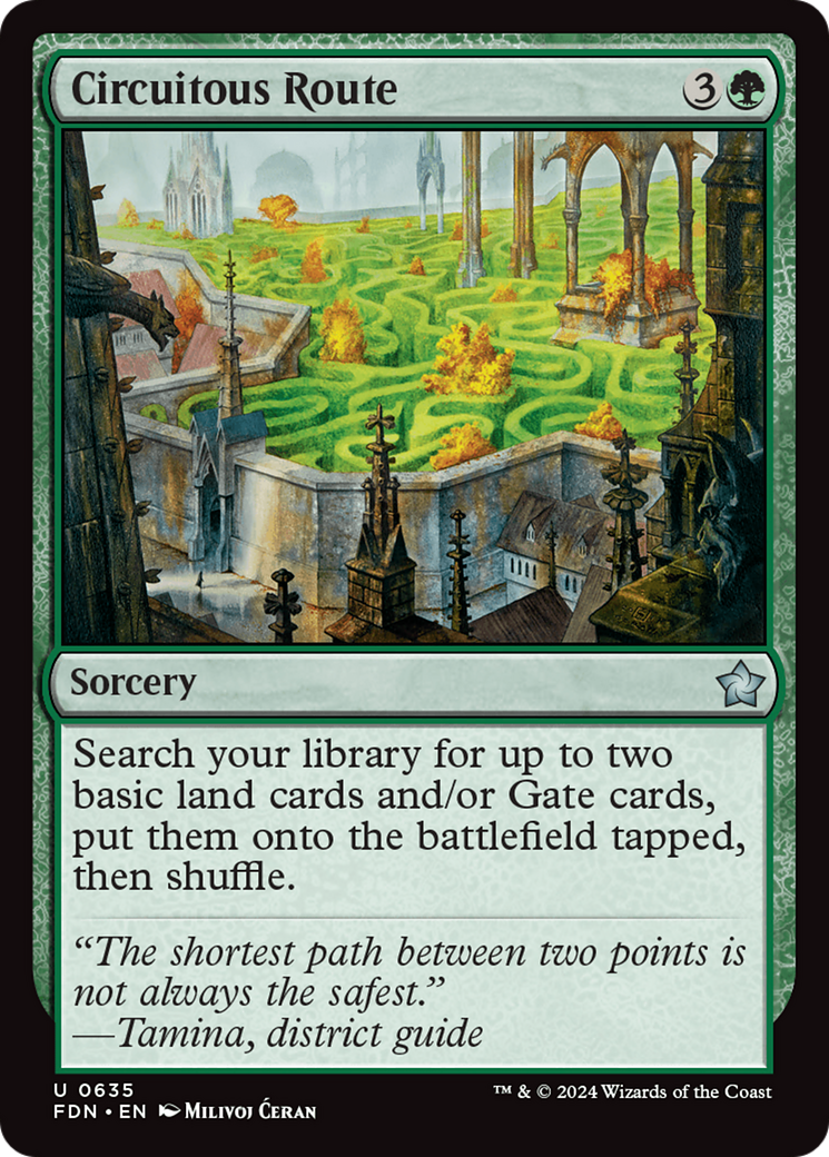 Circuitous Route - Uncommon Sorcery card from Foundations