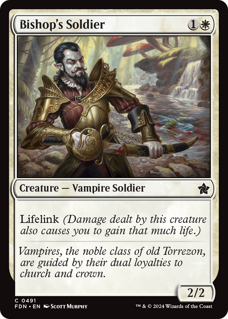 Bishop's Soldier - Common Creature — Vampire Soldier card from Foundations
