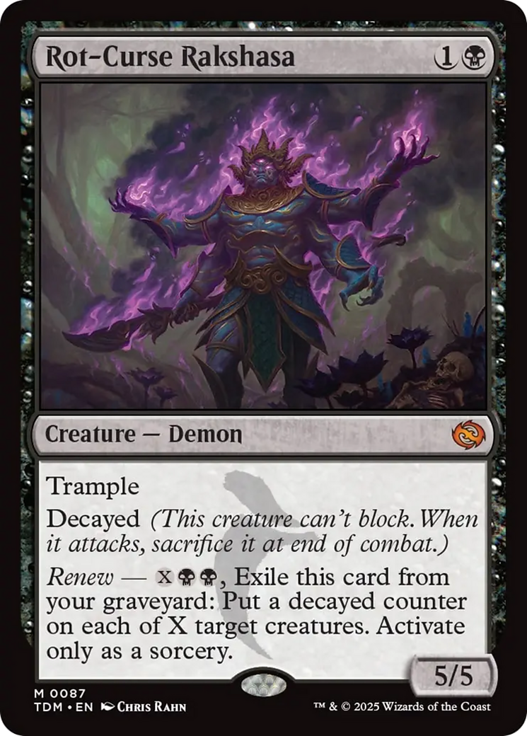 Rot-Curse Rakshasa - Mythic Creature — Demon card from Tarkir: Dragonstorm