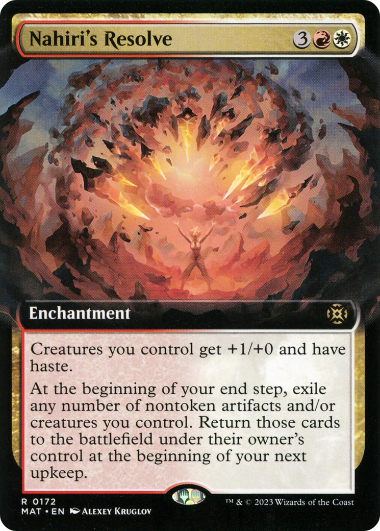 Nahiri's Resolve - Rare Enchantment card from March of the Machine: The Aftermath