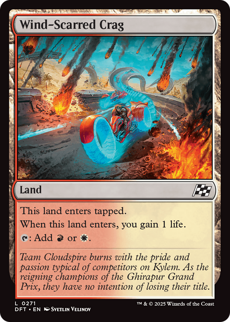 Wind-Scarred Crag - Common Land card from Aetherdrift