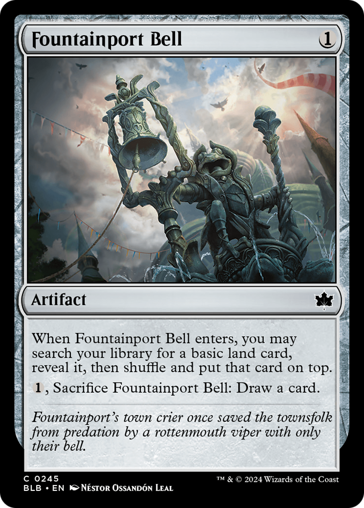 Fountainport Bell - Common Artifact card from Bloomburrow