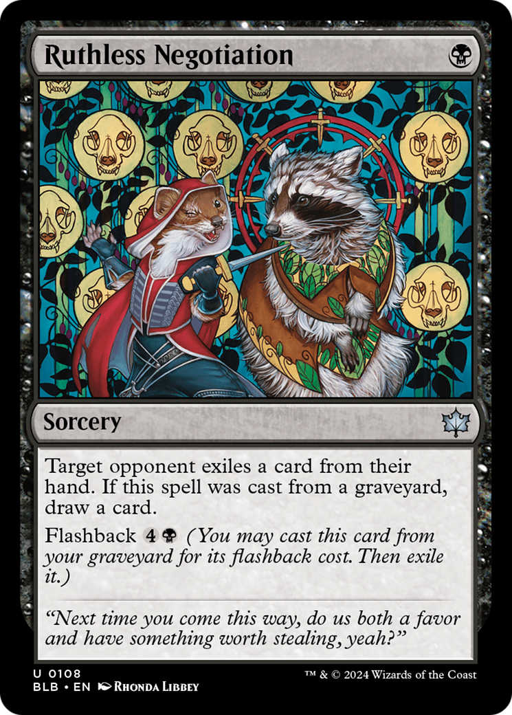 Ruthless Negotiation - Uncommon Sorcery card from Bloomburrow