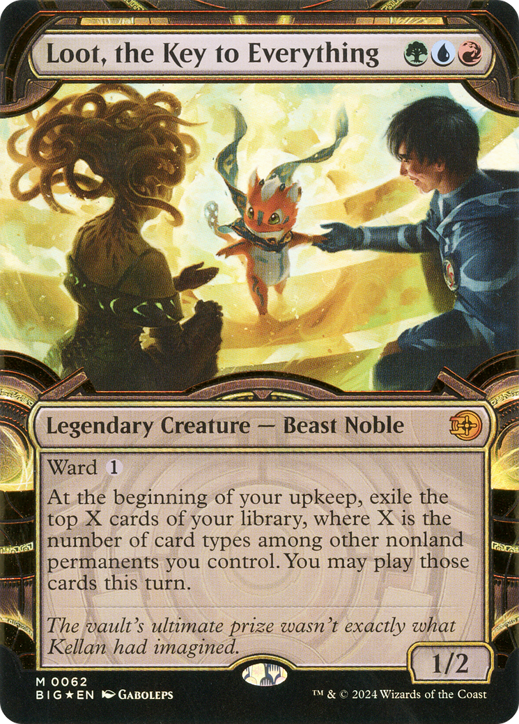 Loot, the Key to Everything - Mythic Legendary Creature — Beast Noble card from The Big Score