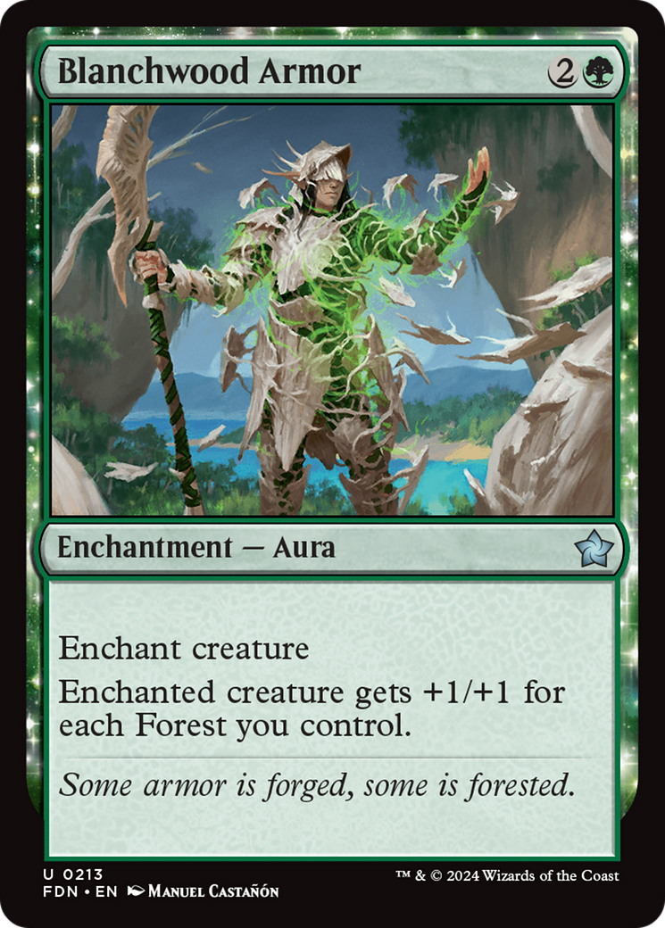Blanchwood Armor - Uncommon Enchantment — Aura card from Foundations
