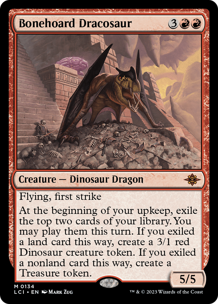 Bonehoard Dracosaur - Mythic Creature — Dinosaur Dragon card from The Lost Caverns of Ixalan