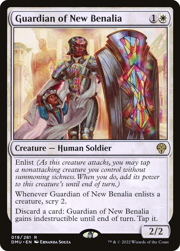 Guardian of New Benalia - Rare Creature — Human Soldier card from Dominaria United