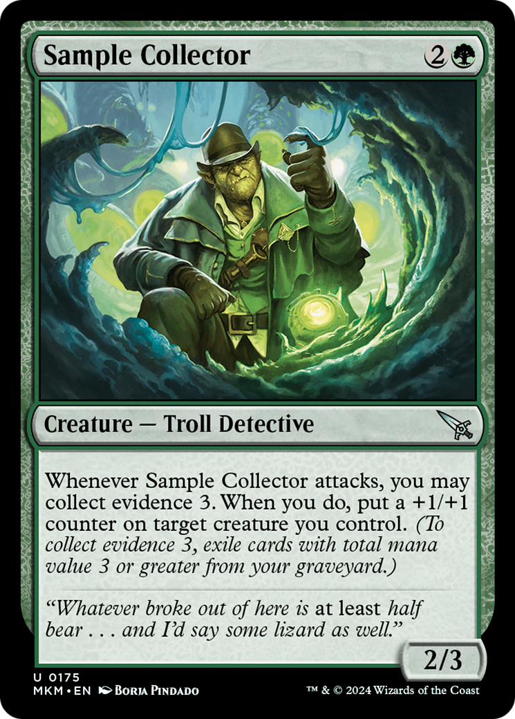 Sample Collector - Uncommon Creature — Troll Detective card from Murders at Karlov Manor