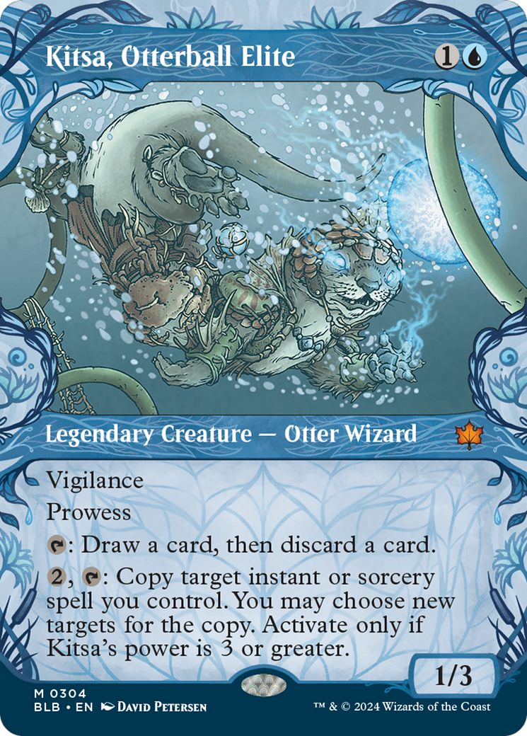 Kitsa, Otterball Elite - Mythic Legendary Creature — Otter Wizard card from Bloomburrow
