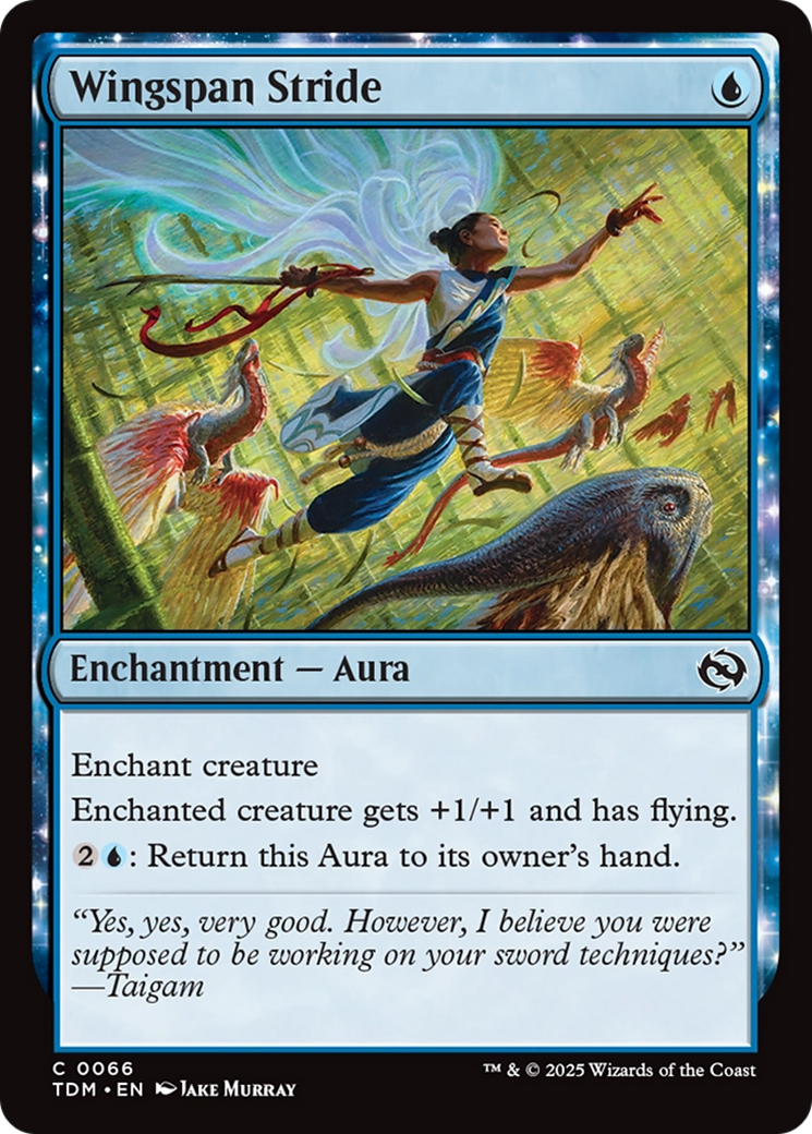 Wingspan Stride - Common Enchantment — Aura card from Tarkir: Dragonstorm