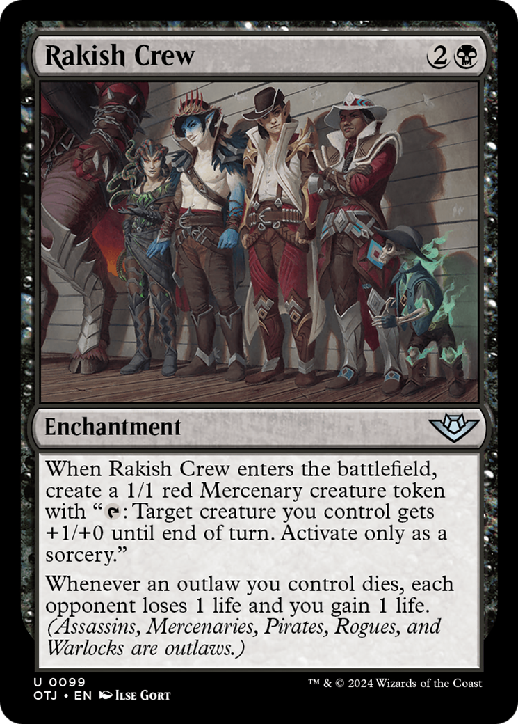 Rakish Crew - Uncommon Enchantment card from Outlaws of Thunder Junction