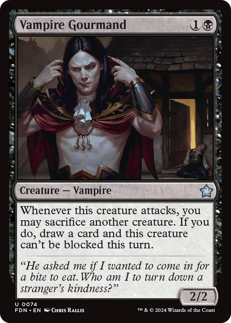 Vampire Gourmand - Uncommon Creature — Vampire card from Foundations