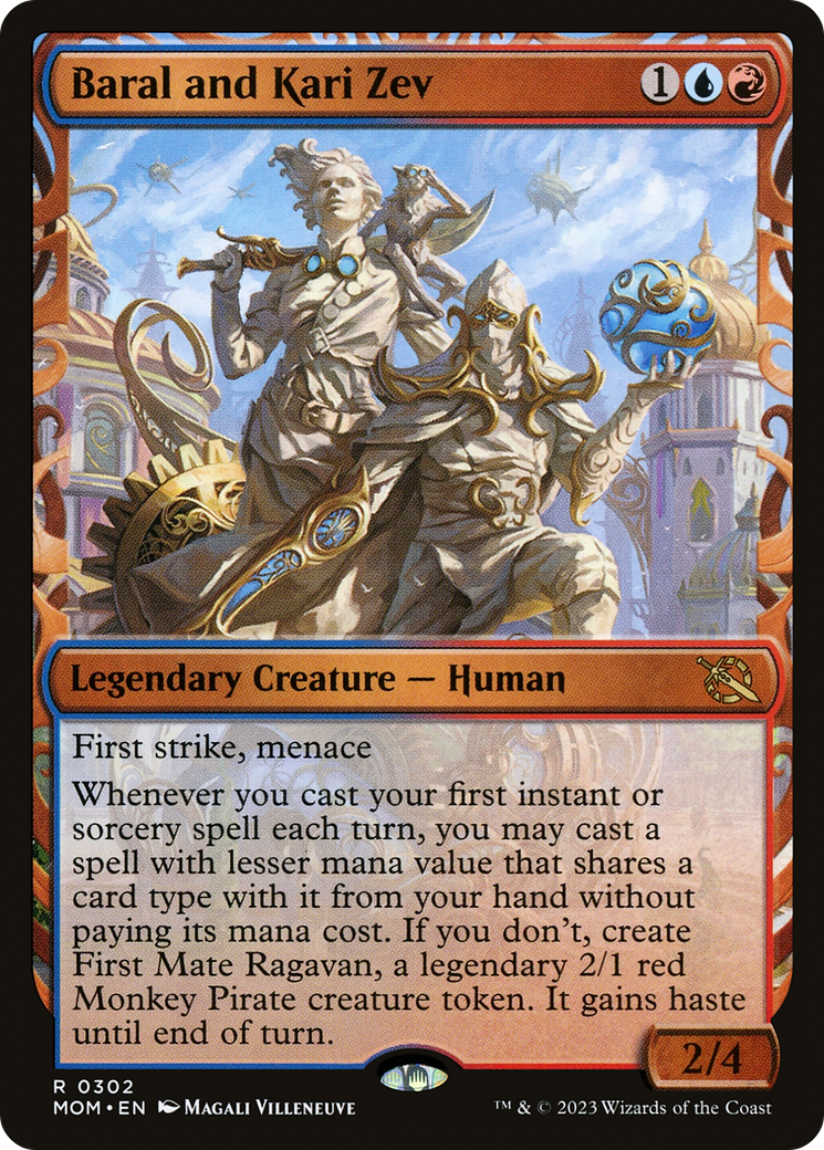 Baral and Kari Zev - Rare Legendary Creature — Human card from March of the Machine