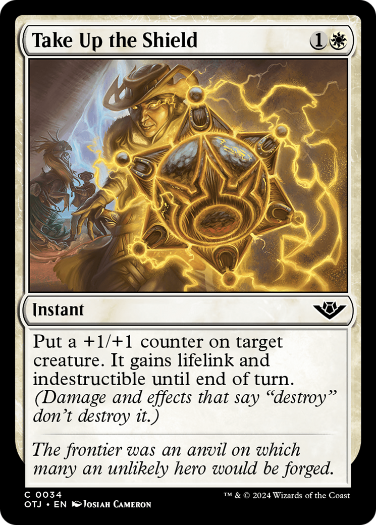 Take Up the Shield - Common Instant card from Outlaws of Thunder Junction