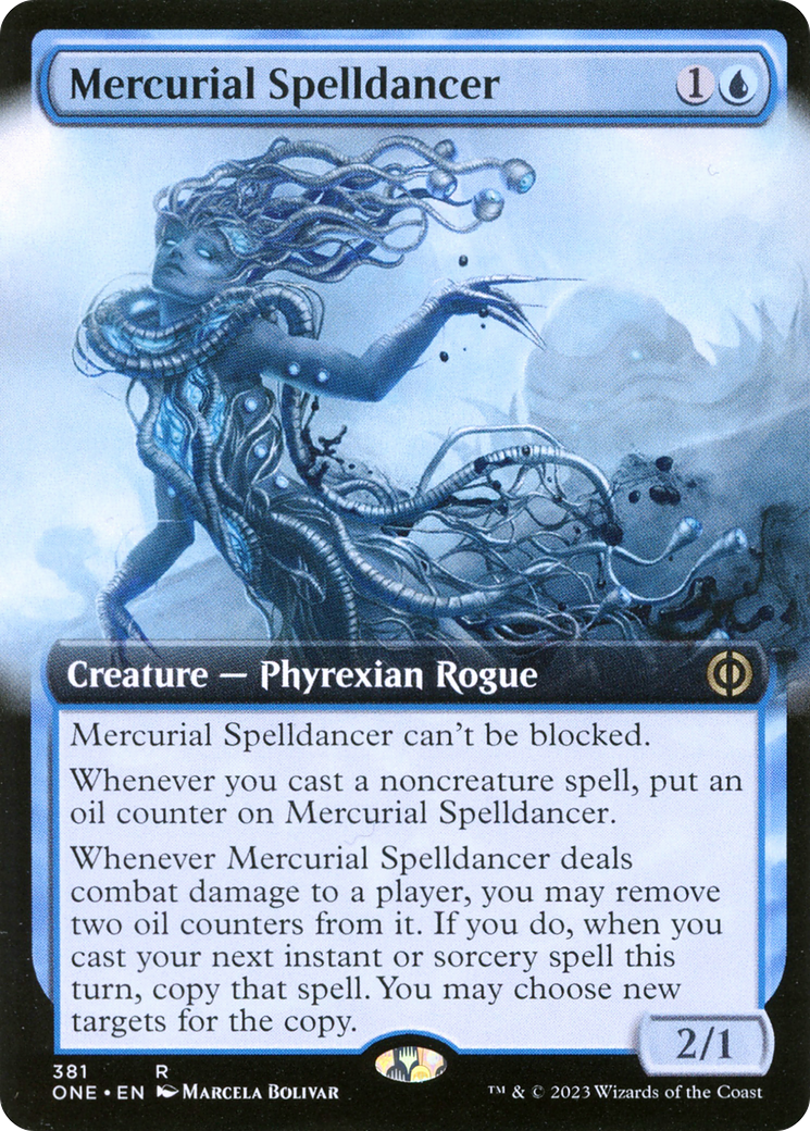 Mercurial Spelldancer - Rare Creature — Phyrexian Rogue card from Phyrexia: All Will Be One