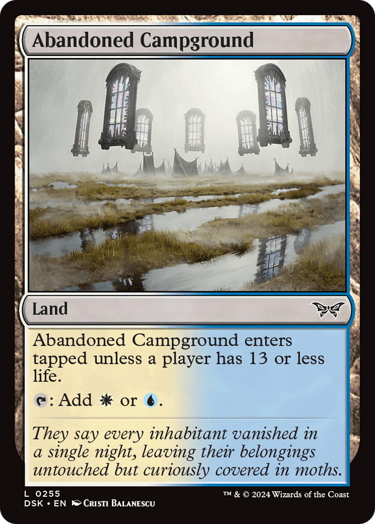 Abandoned Campground - Common Land card from Duskmourn: House of Horror
