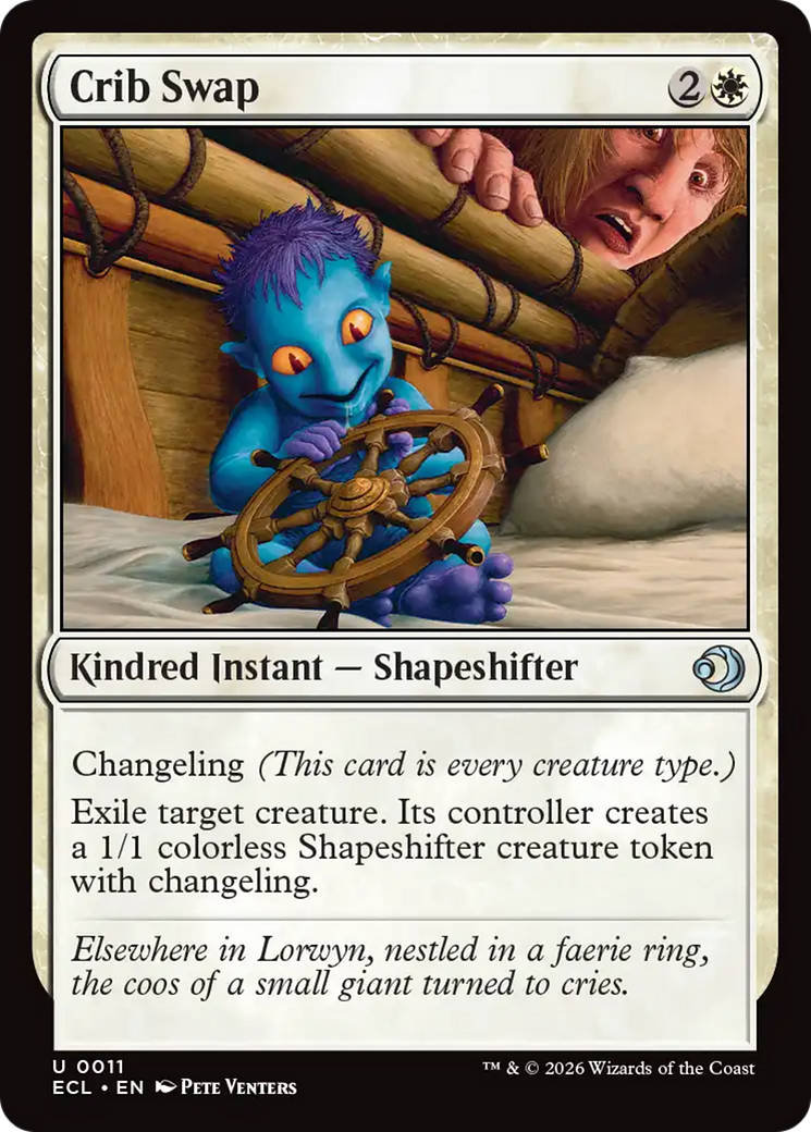 Crib Swap - Uncommon Kindred Instant — Shapeshifter card from Lorwyn Eclipsed