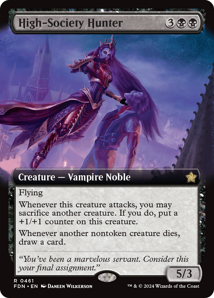 High-Society Hunter - Rare Creature — Vampire Noble card from Foundations