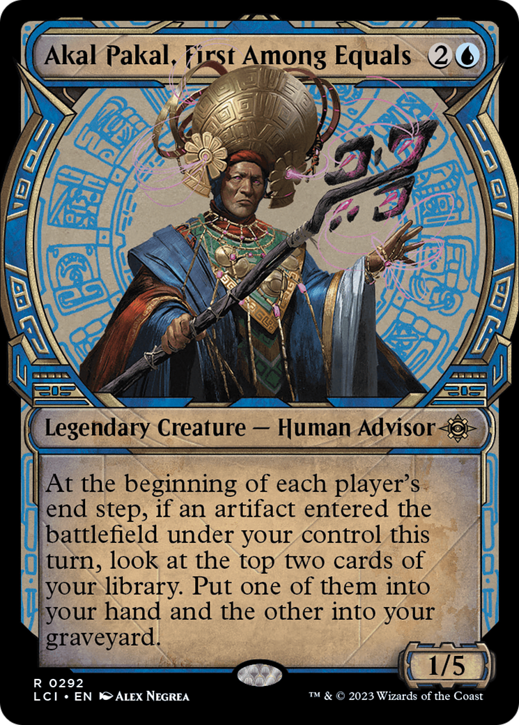 Akal Pakal, First Among Equals - Rare Legendary Creature — Human Advisor card from The Lost Caverns of Ixalan