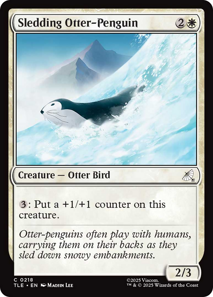 Sledding Otter-Penguin - Common Creature — Otter Bird card from Avatar: The Last Airbender Eternal