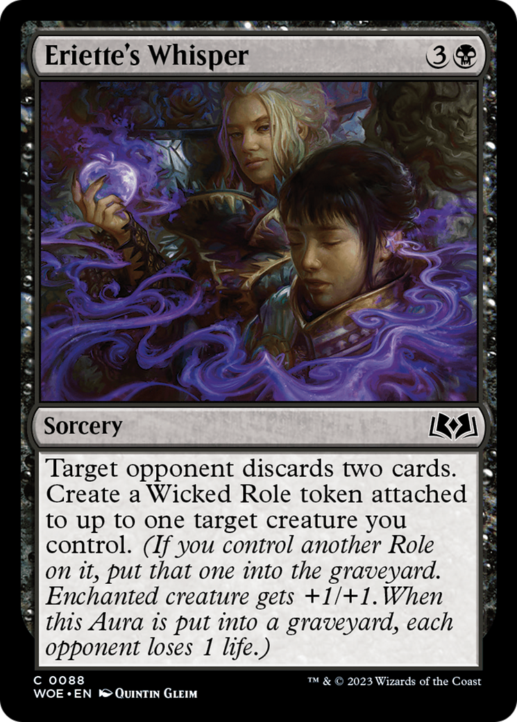 Eriette's Whisper - Common Sorcery card from Wilds of Eldraine